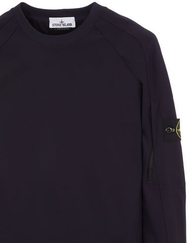 Stone Island Compass-motif Long-sleeve Sweatshirt In Blue