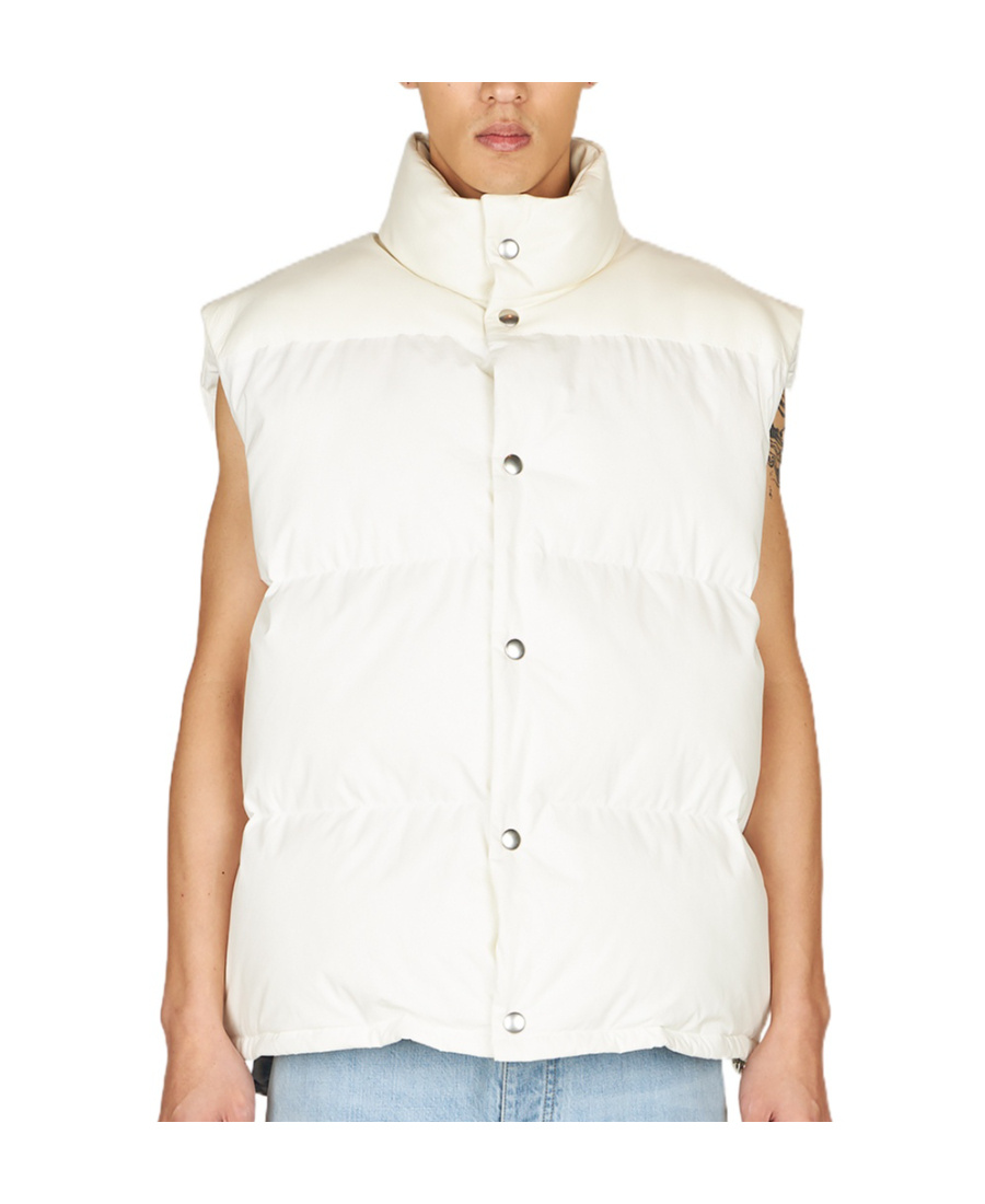 Bottega Veneta Intreccio Padded Vest In White