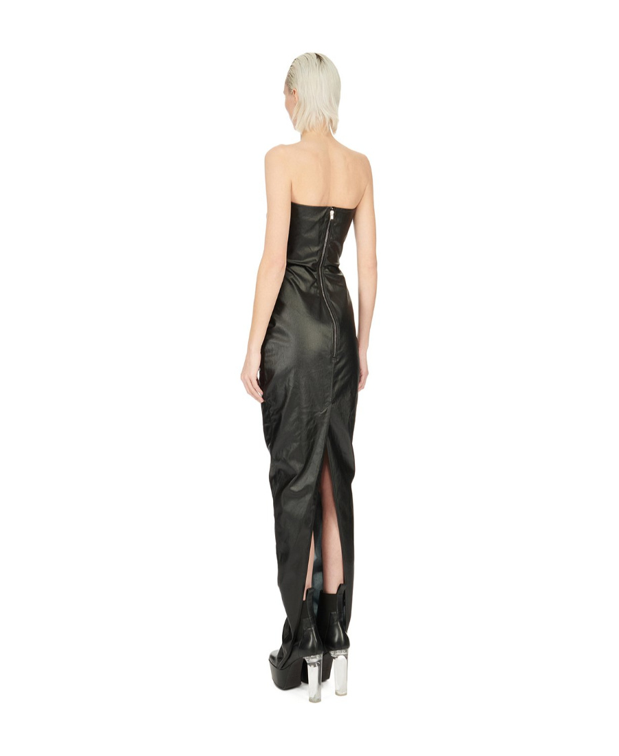 Rick Owens Bustier Tube-design Gown In Black