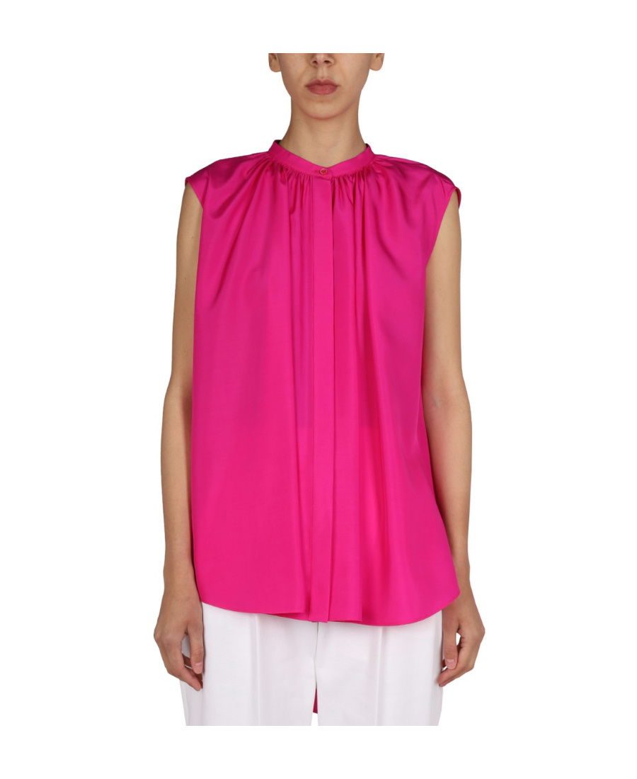 Alexander Mcqueen Silk Blouse In Pink