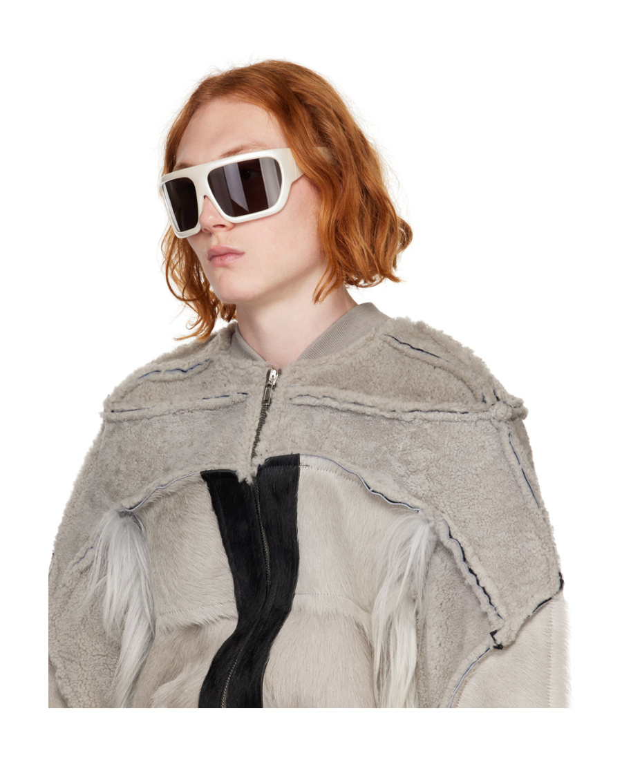 Rick Owens Davis Oversized Sunglasses In Gray