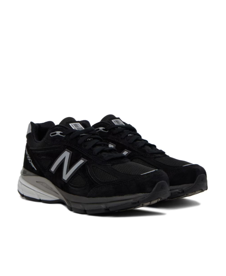 NEW BALANCE MADE IN USA 990V4 'BLACK/SILVER' SNEAKERS