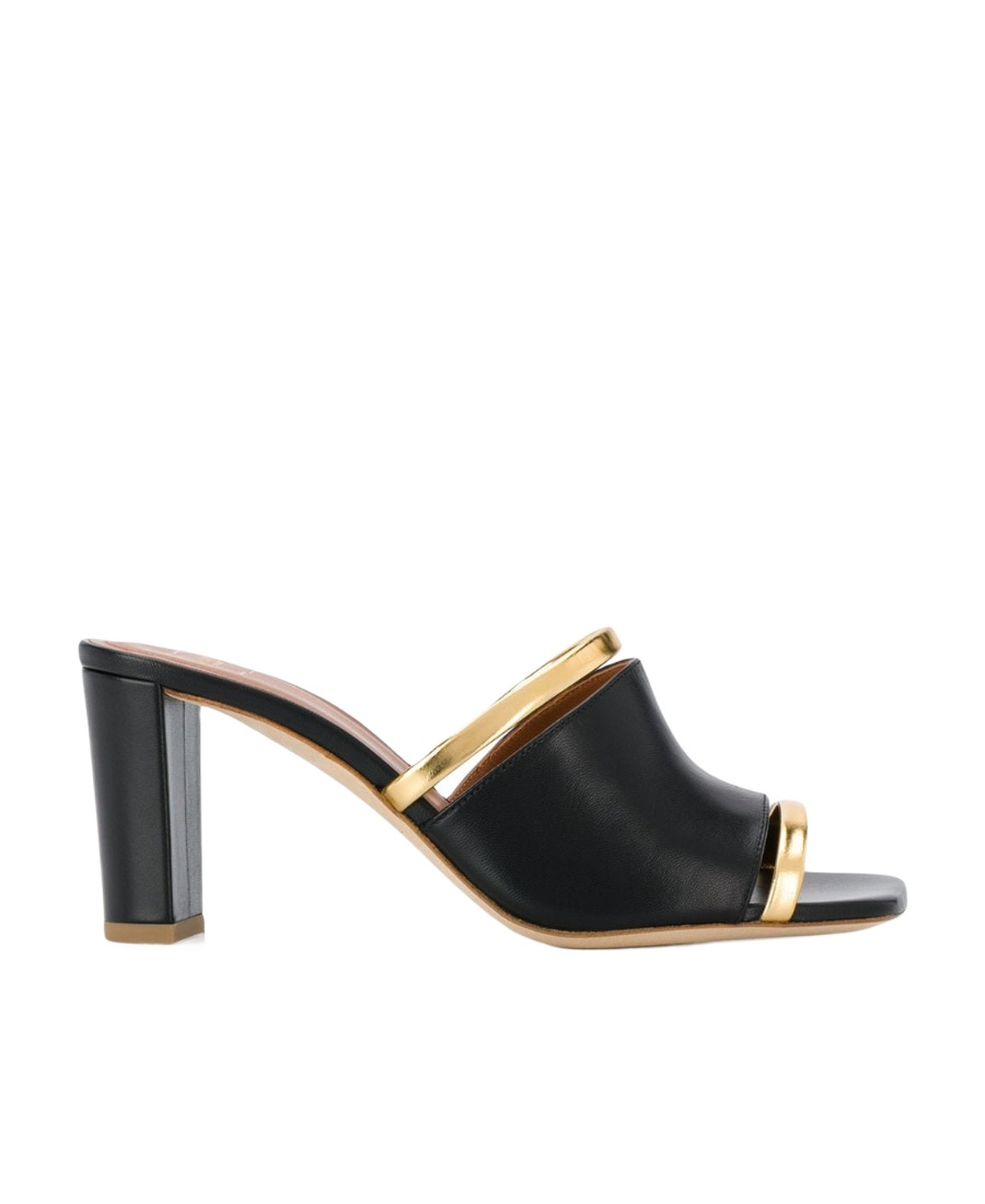 Malone Souliers Demi 70 Cut-out Leather Mules In Black