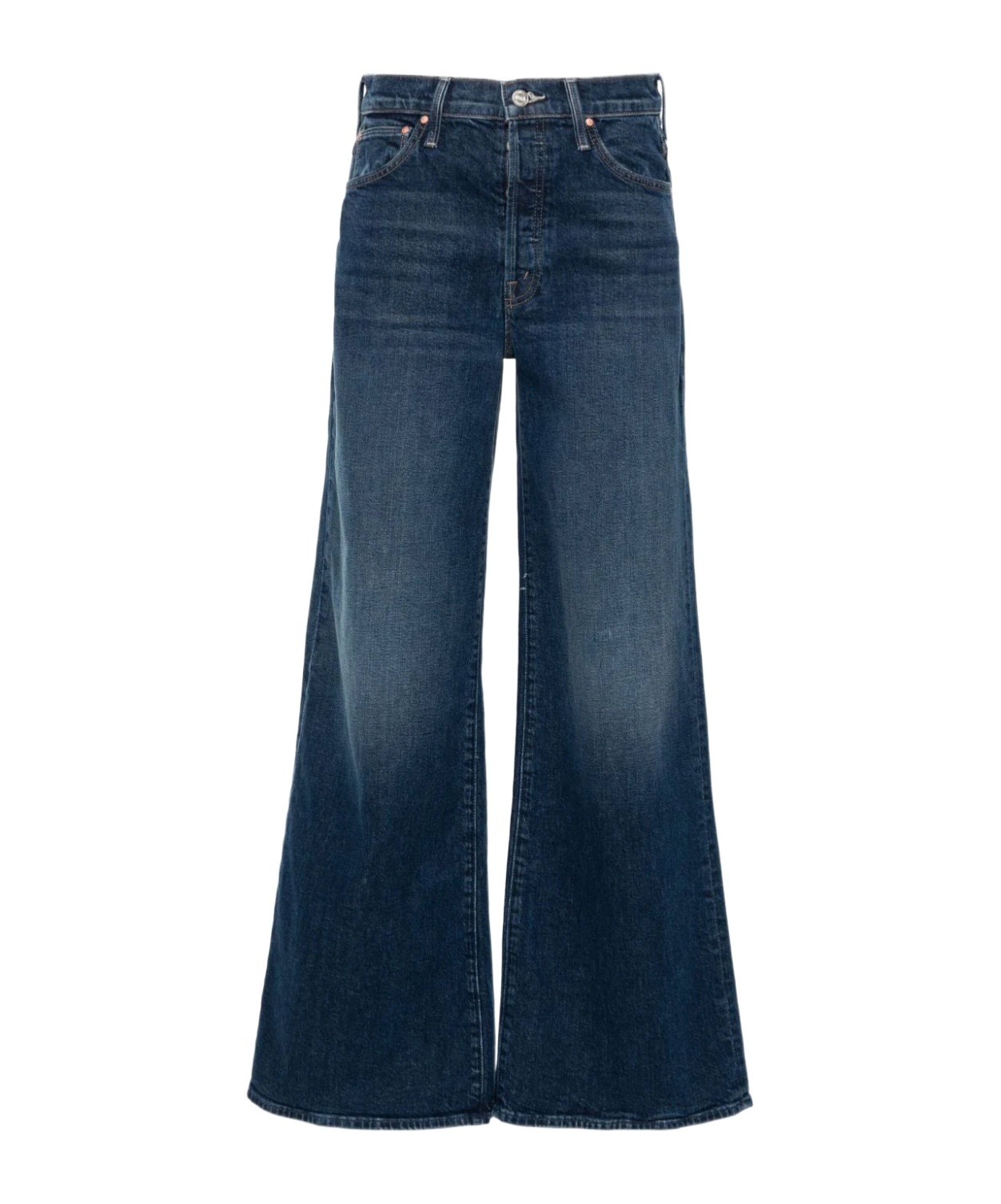 Mother The Ditcher Roller Sneak Jeans In Blue
