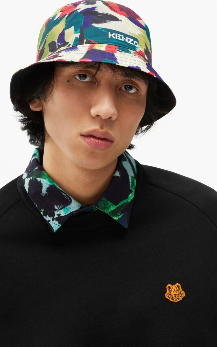 Kenzo Tiger-patch Sweatshirt In Black
