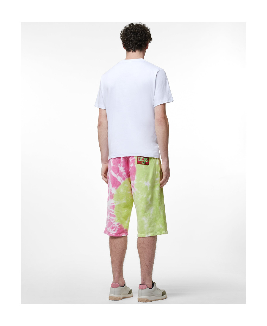 Gcds Tie Dye Sports Bermuda Shorts With Logo In Multi
