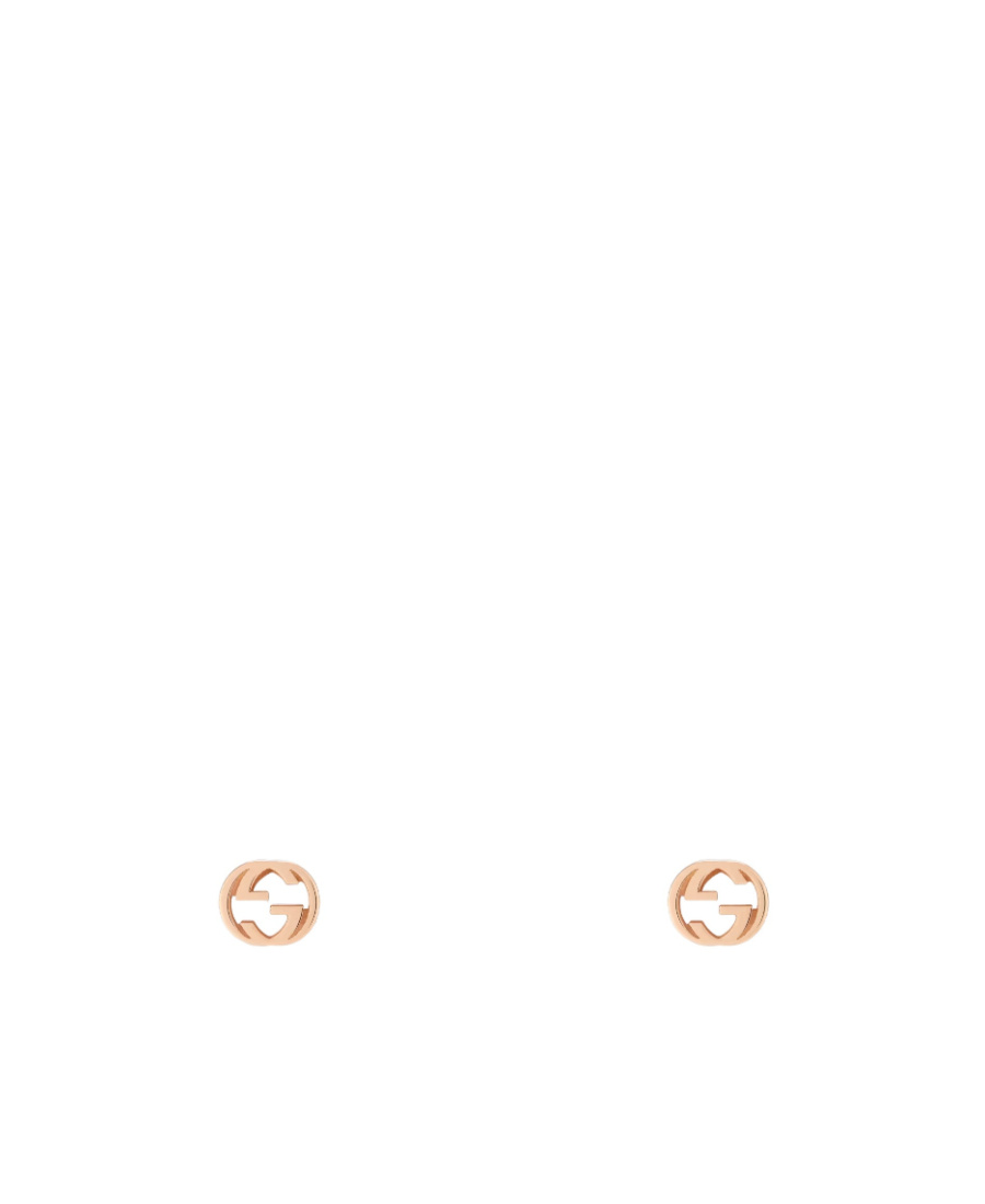 Gucci Interlocking Stud Earrings In Gold