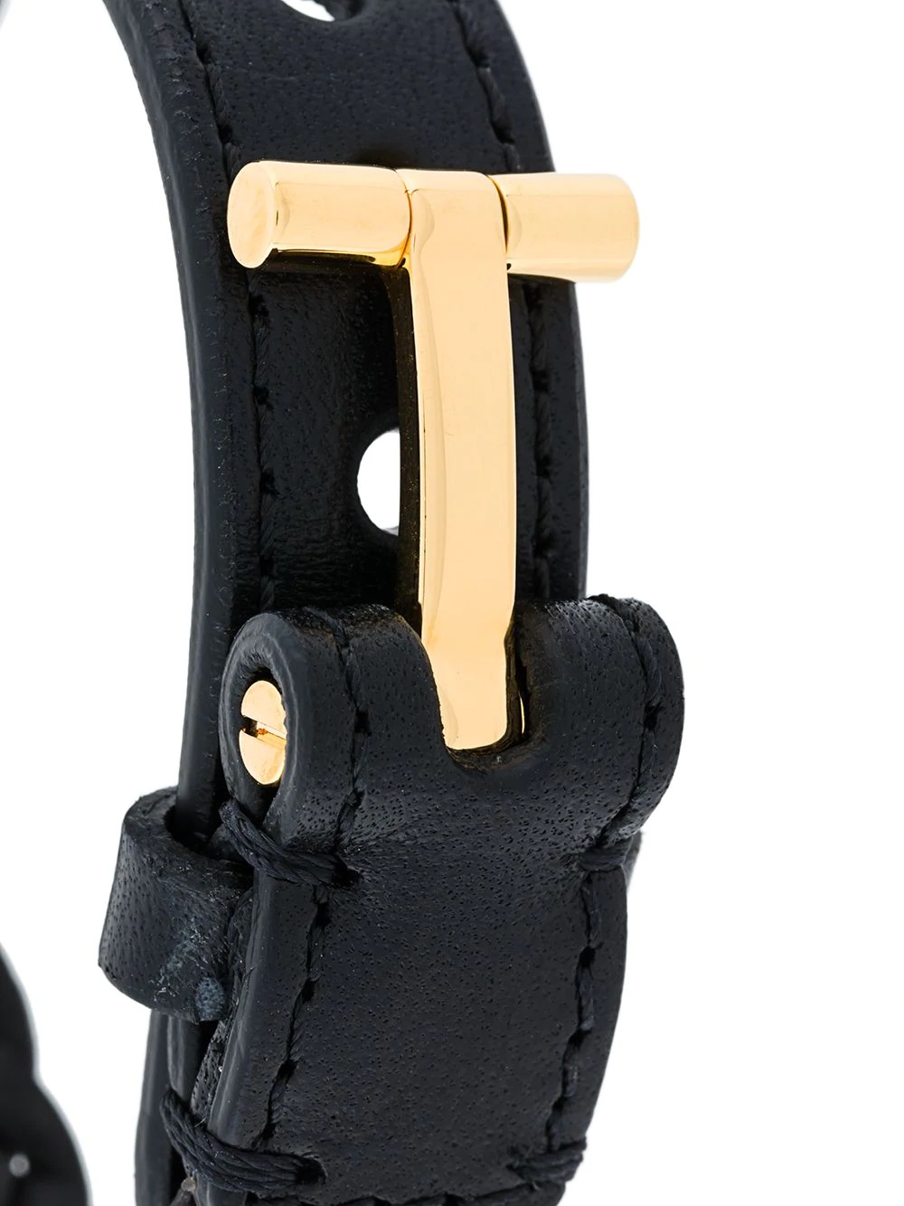 Tom Ford Braded T-logo Bracelet In Black