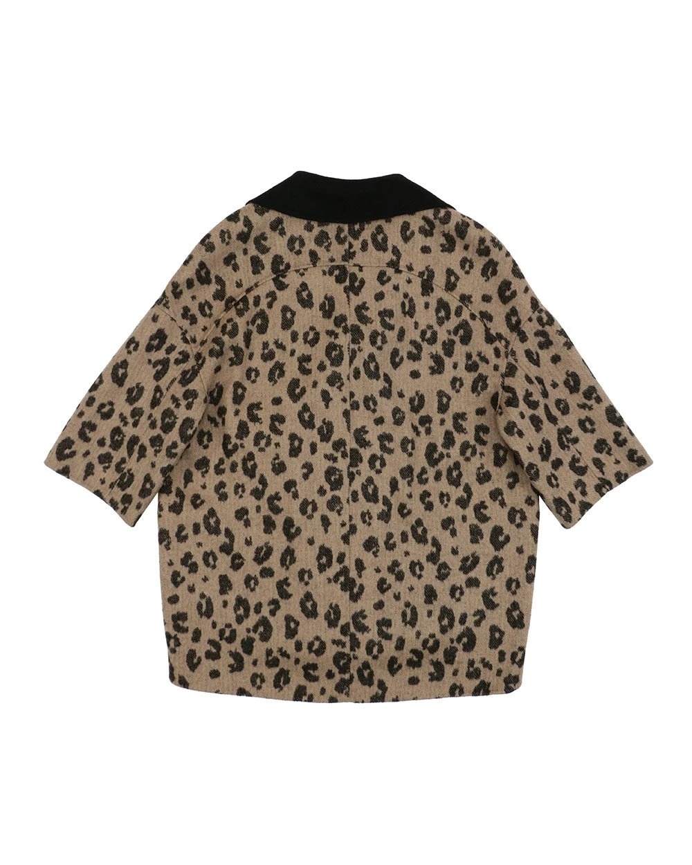 Max Mara Leopard Print Leisure Jacket In Black