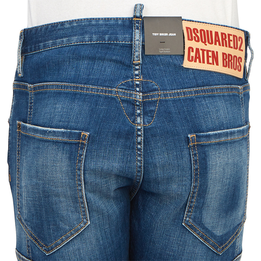 Dsquared2 Logo-patch Jeans In Blue