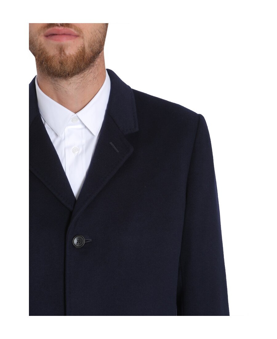Dior Single-breasted Coat In Black