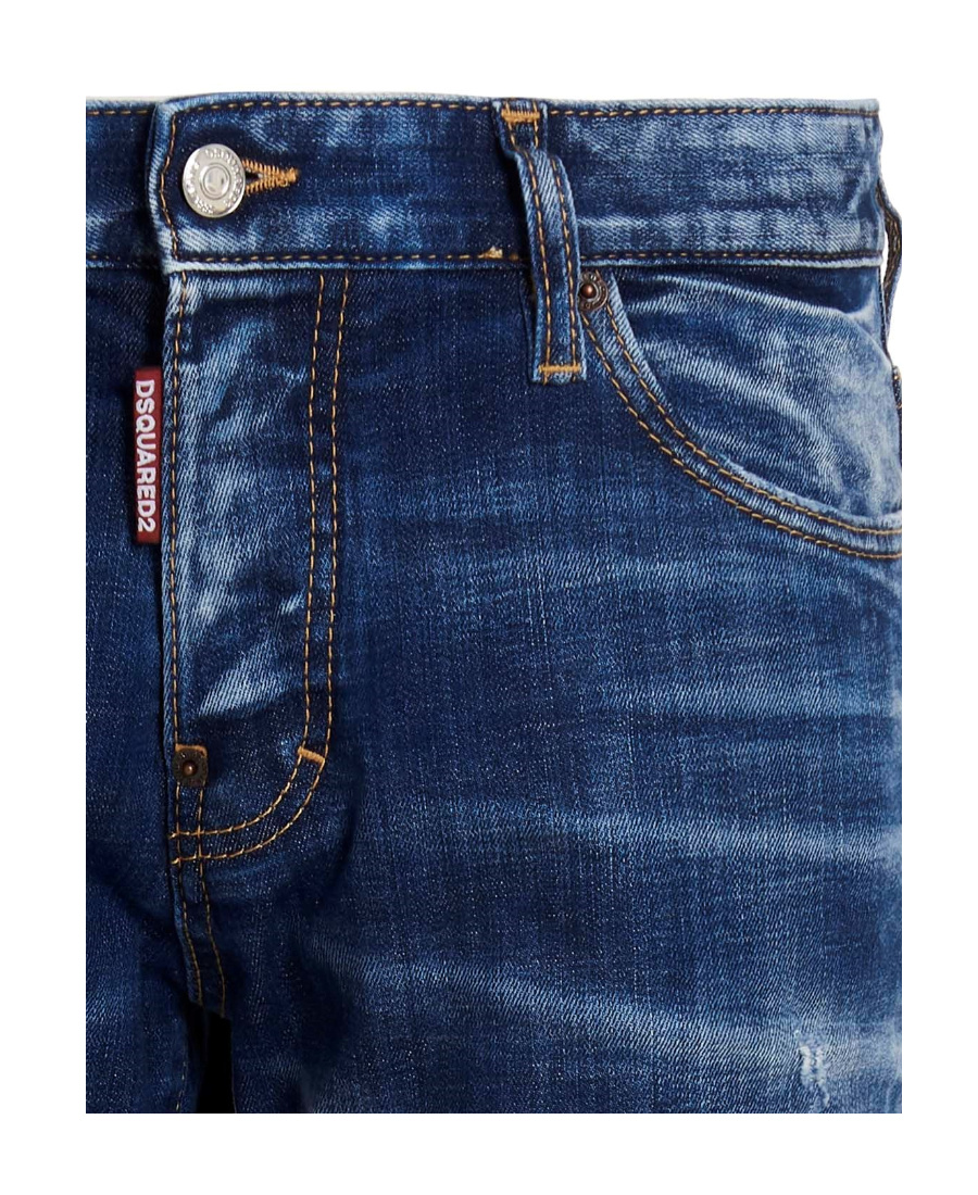 Dsquared2 Stonewashed Skinny Jeans In Blue