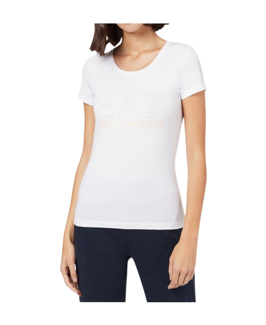 EA7 T-SHIRT WITH ROUND NECK AND SHORT SLEEVES