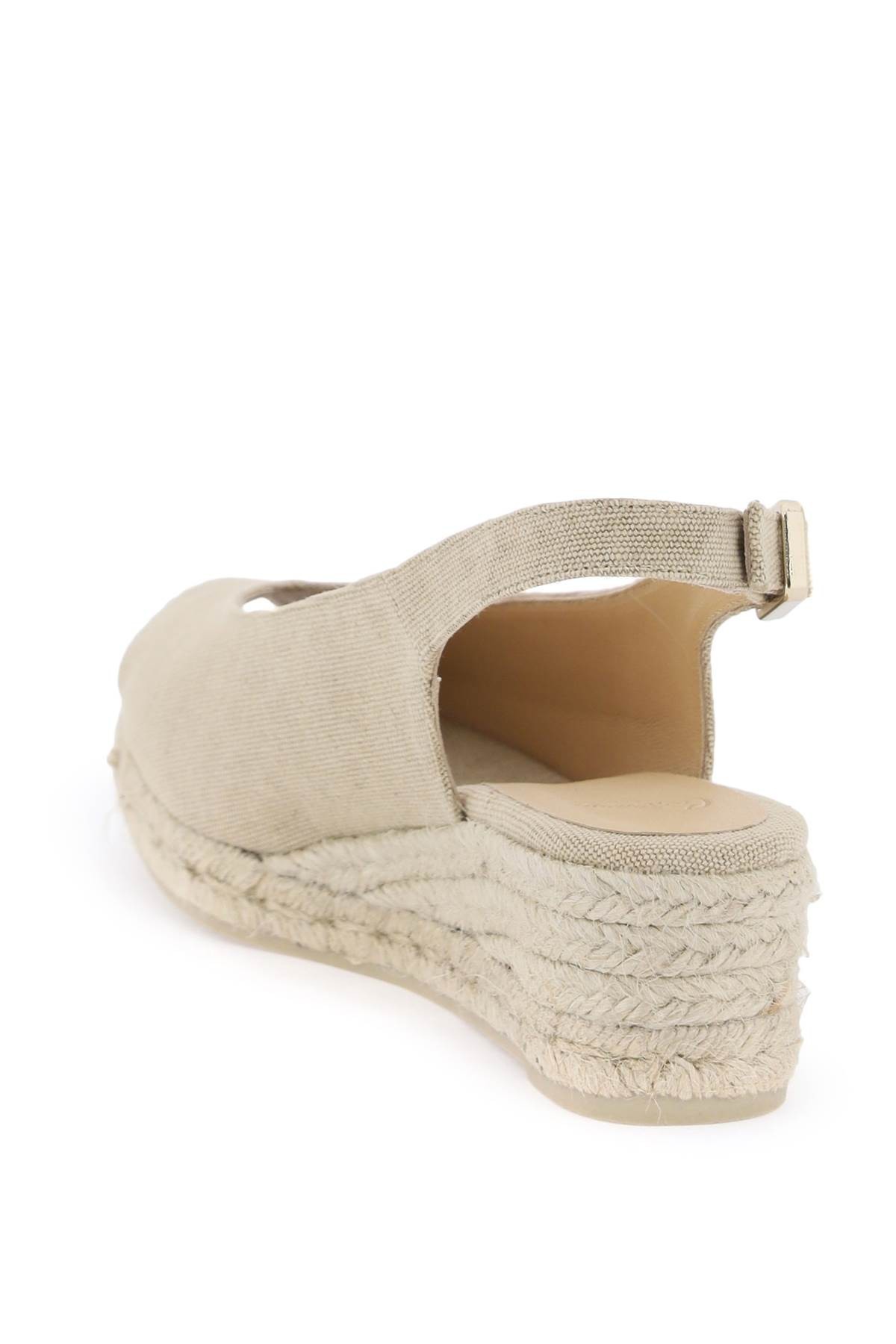 Castaã±er Dosalia Slingback Wedge Espadrilles In Nude
