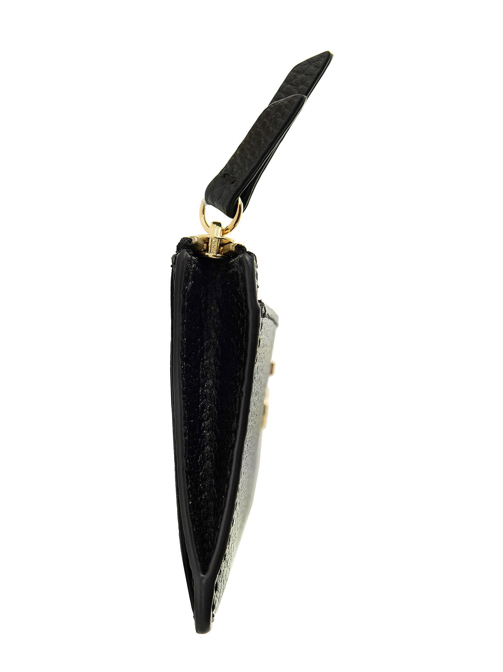 Michael Kors Pebbled Leather Cardholder In Black