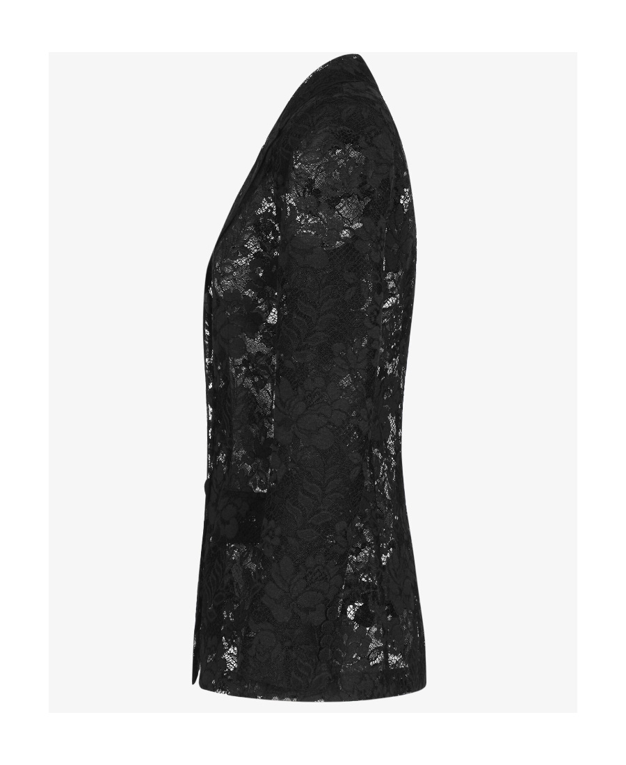 Givenchy Double-breasted Jacket In Lace In Black