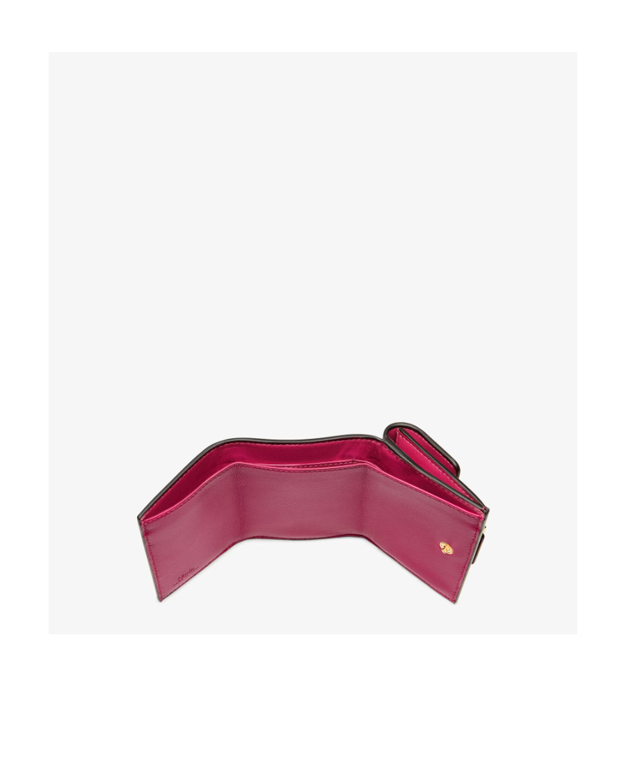 Fendi Compact Trifold Baguette Wallet In Red