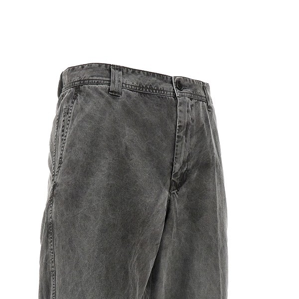 Diesel Gray P-franck-a Trousers In Black
