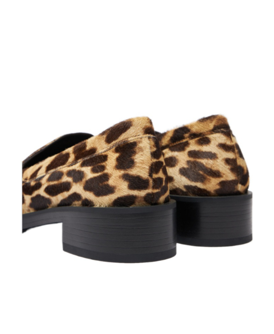 Stuart Weitzman Palmer Bold Loafer Womens Calf Hair S Loafers In Animal Print