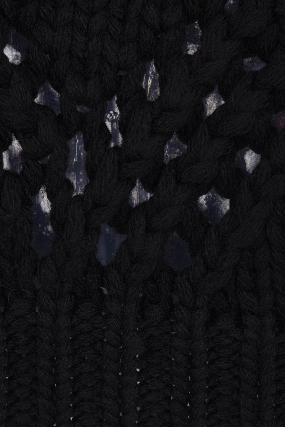 Jil Sander Openwork Wool Sweater In Black