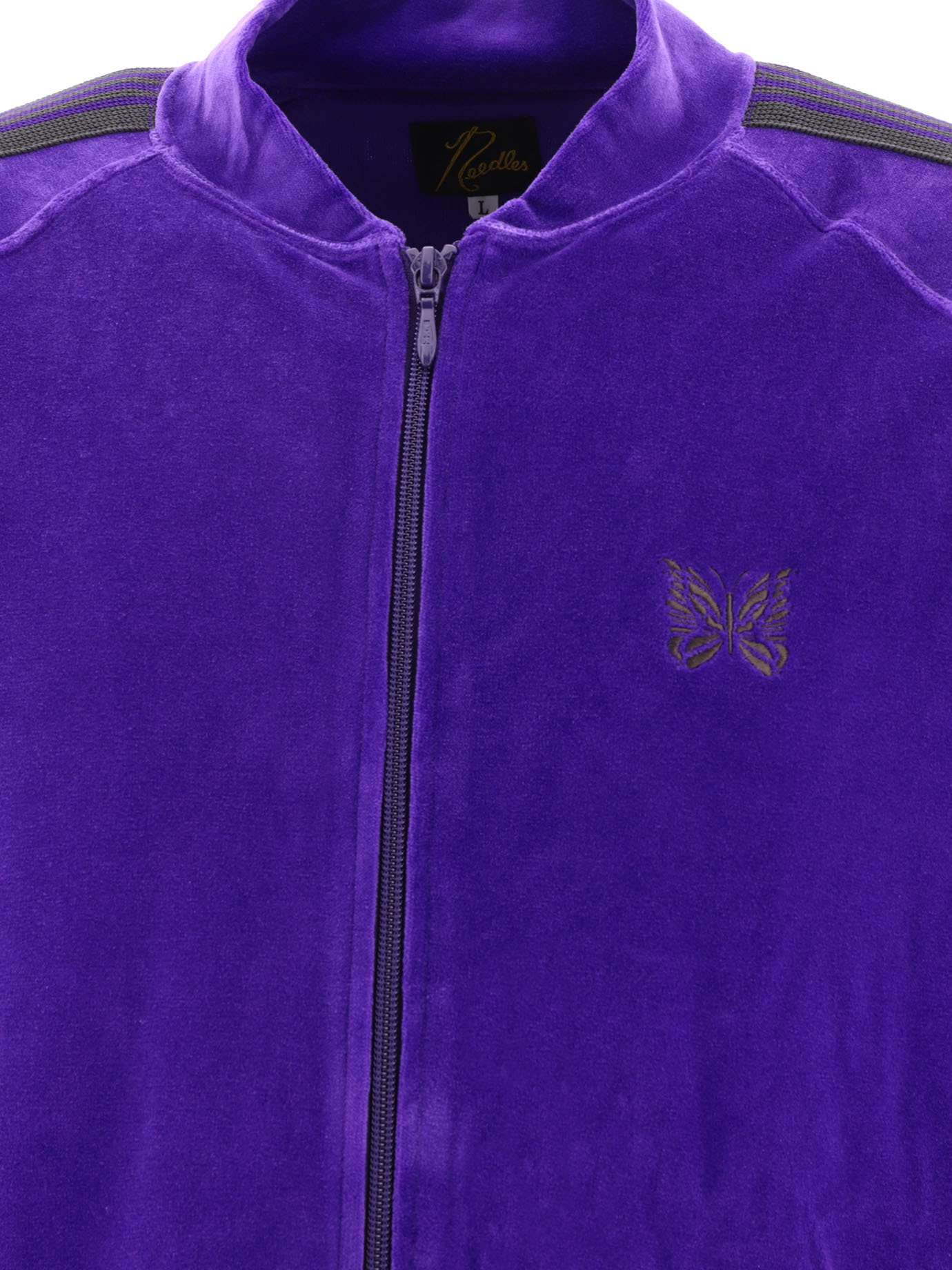Needles Men's Velvet Sweatshirt In Purple