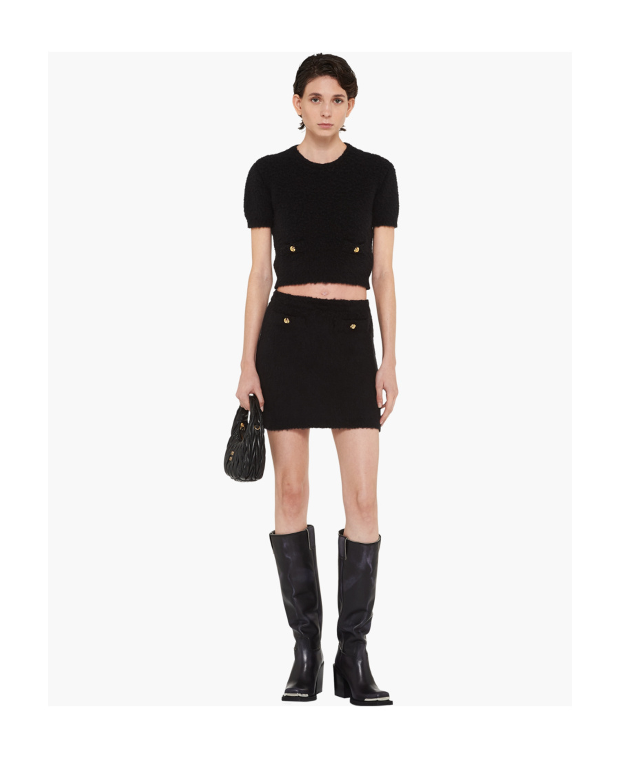 MIU MIU BOUCLÉ MINISKIRT