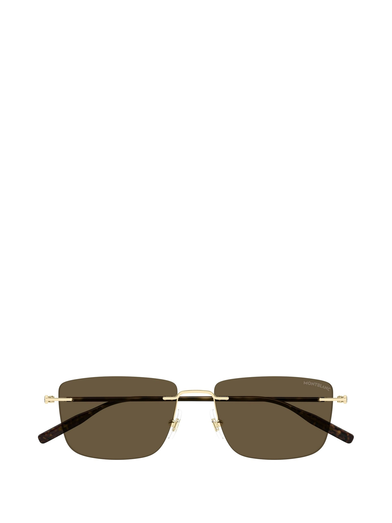 Montblanc Rectangle Sunglasses In Brown