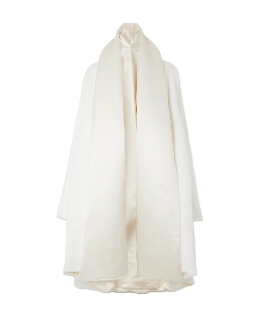 Dolce & Gabbana Shawl Lapel Cape Coat In White