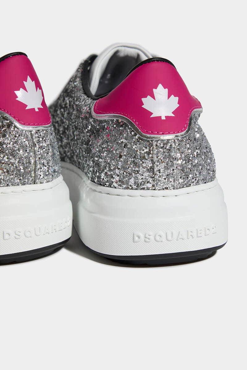 Dsquared2 Glittered Lace-up Sneakers In Gray