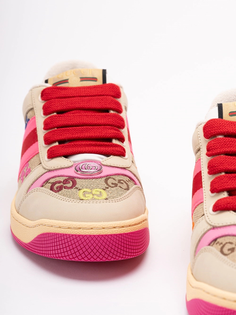 Gucci Screener Trainer In Gg Fabric And Multicolour Details Women In Multi