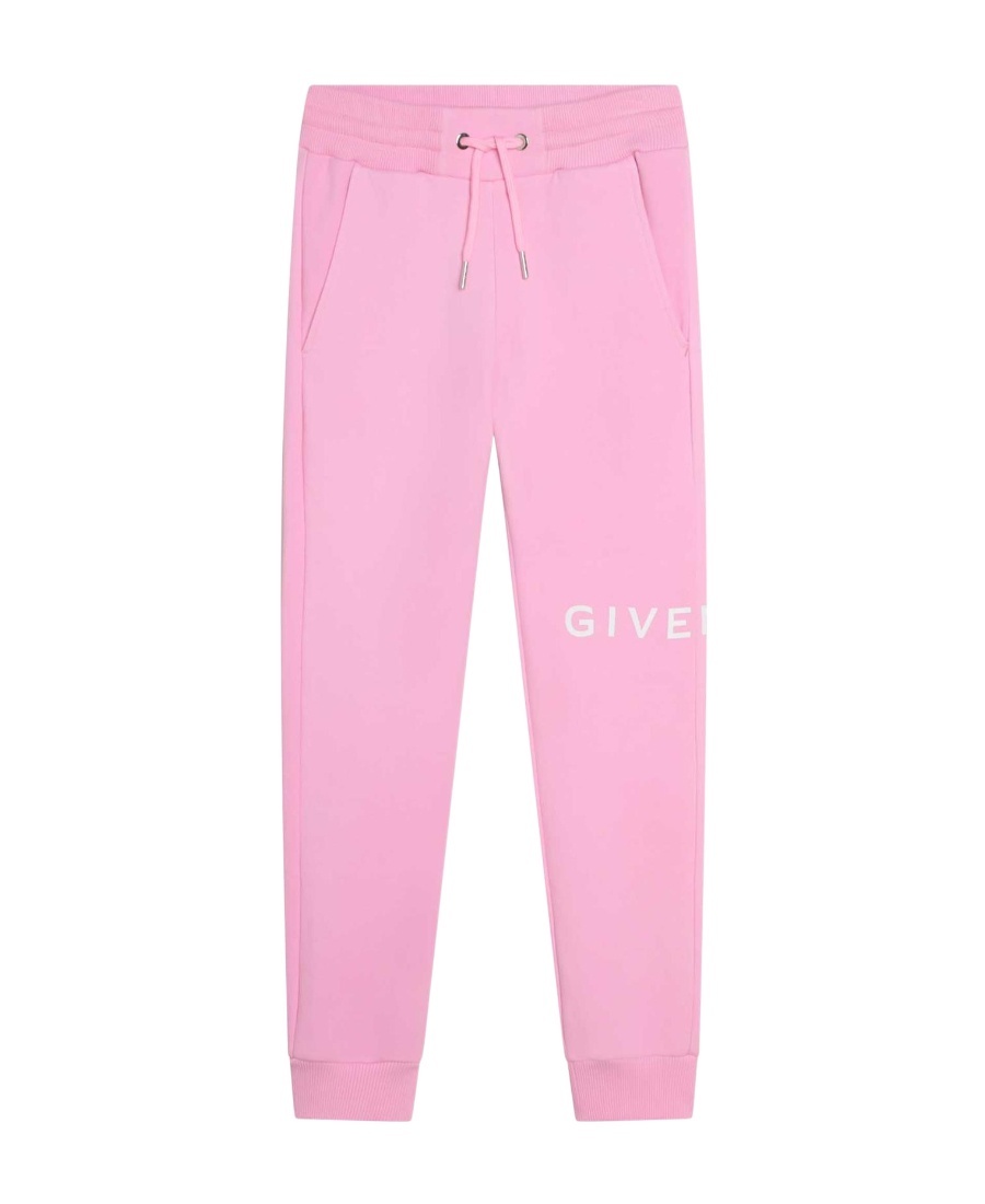 Givenchy Kids Logo Printed Drawstring Pants In Pink