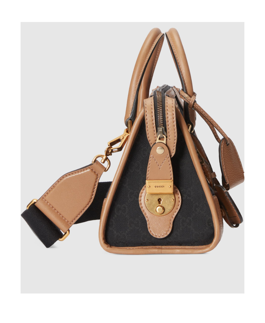 Gucci Double G Web-stripe Tote Bag In Black