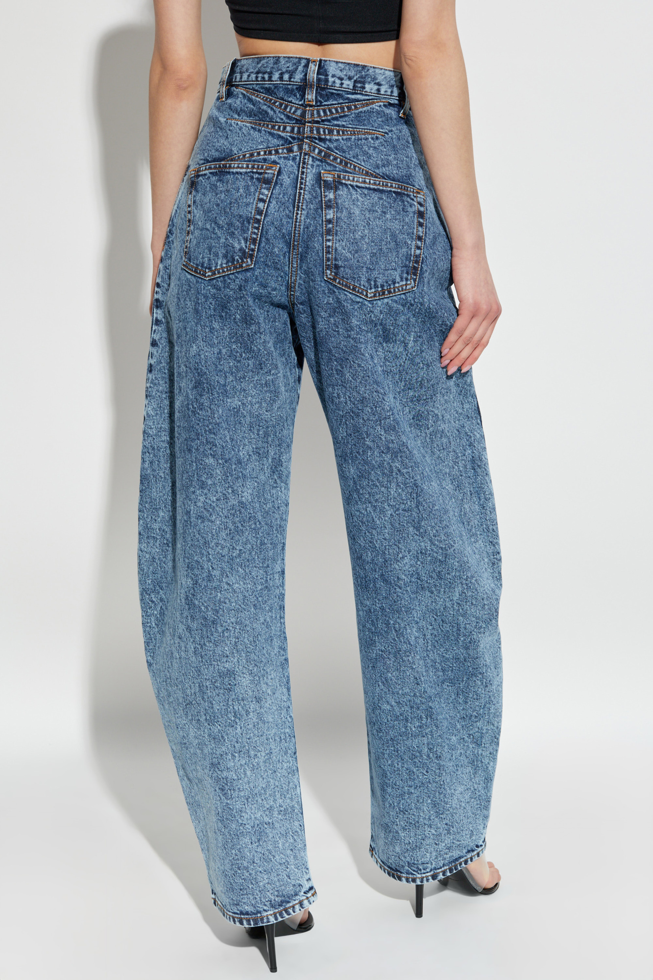 Alaïa Belt-loop Jeans In Blue