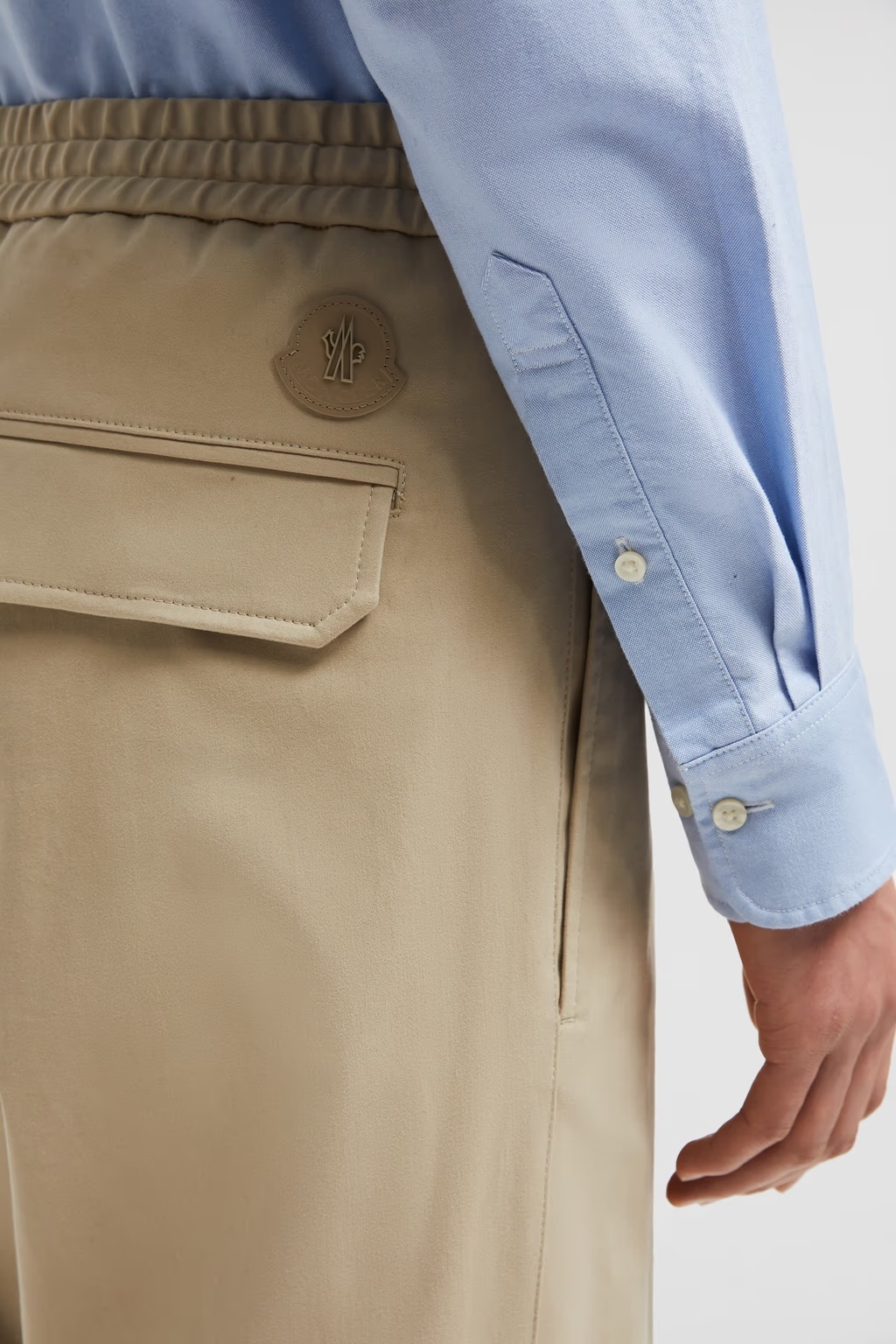 Moncler Elastic Waist Sweatpants In Nude