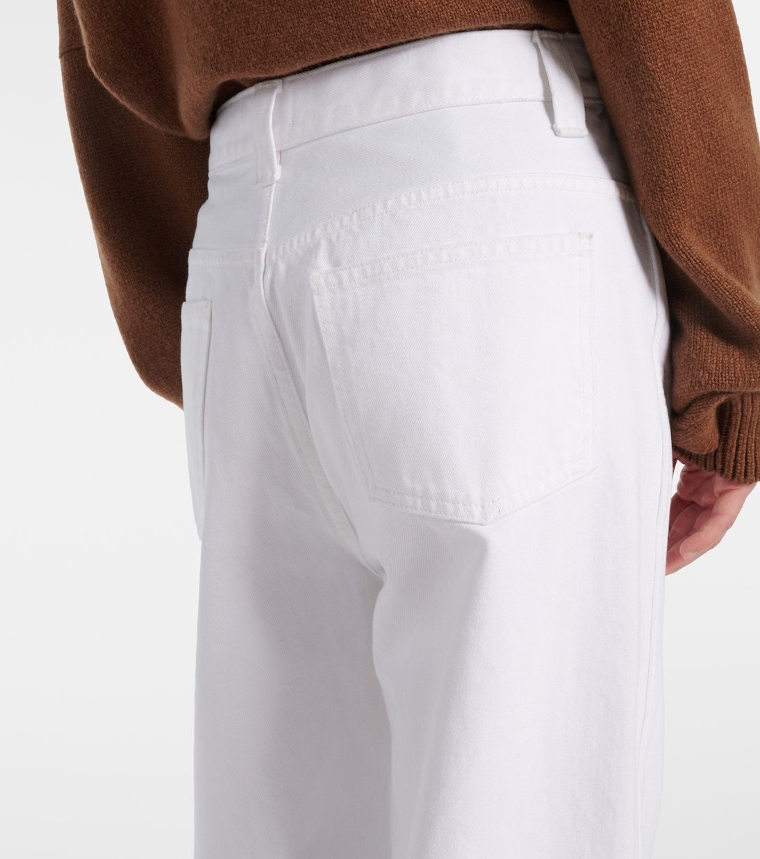 Khaite Bonnie Low-rise Straight Jeans In White