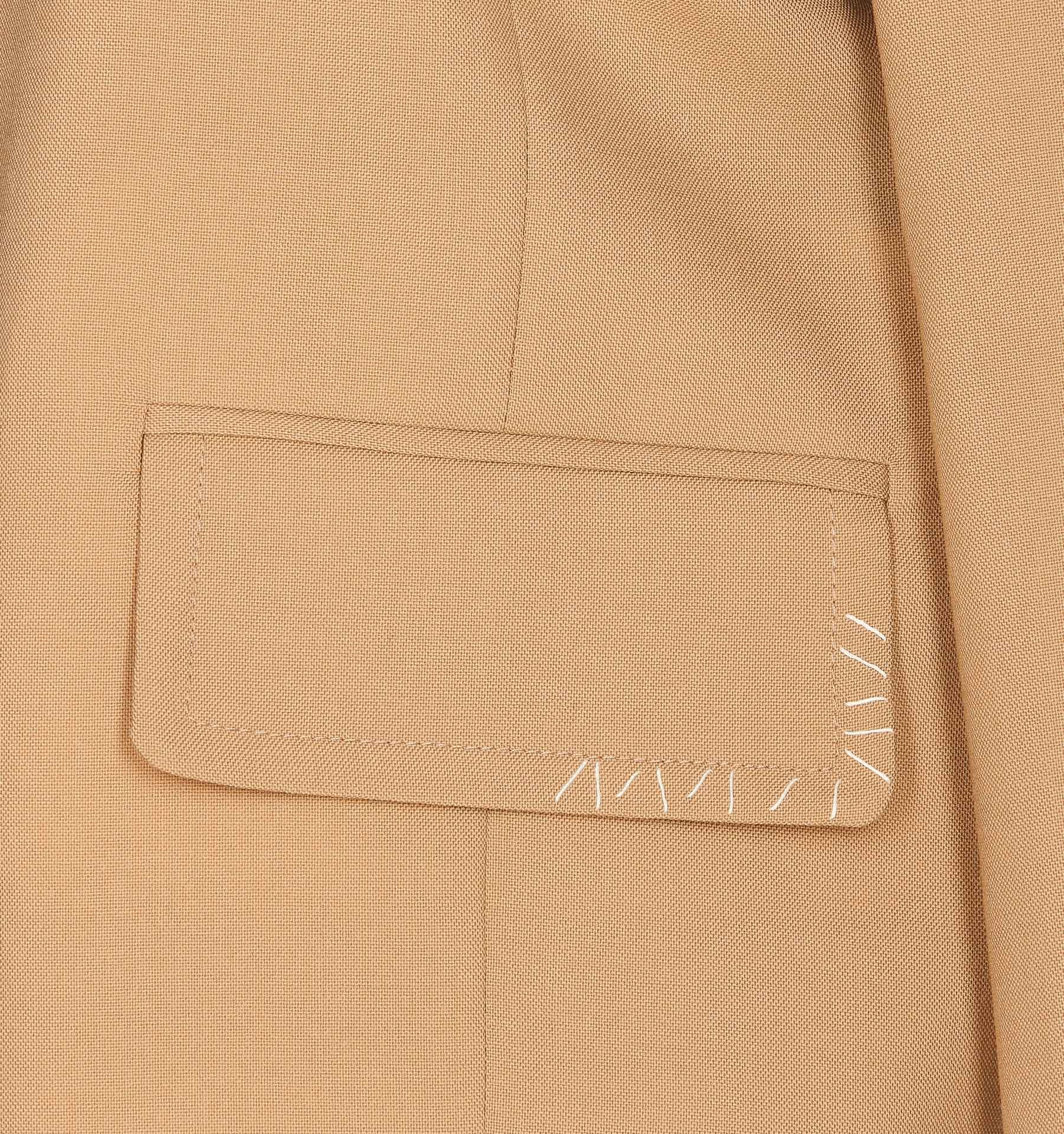 Marni Short Wool Blend Jacket In Nude