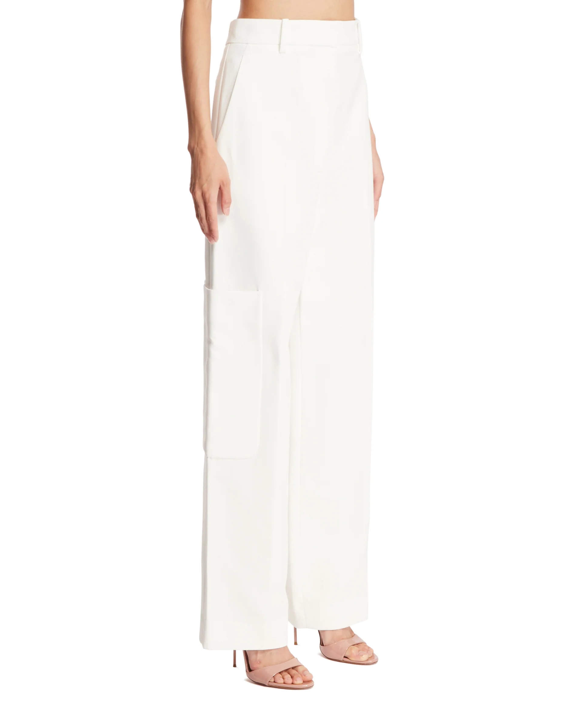Khaite Caiton Wide-leg Pants In White