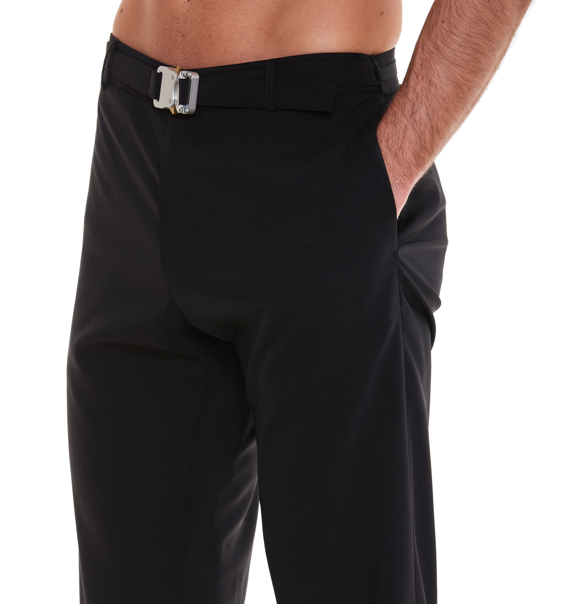 Alyx Belted Straight-leg Trousers In Black