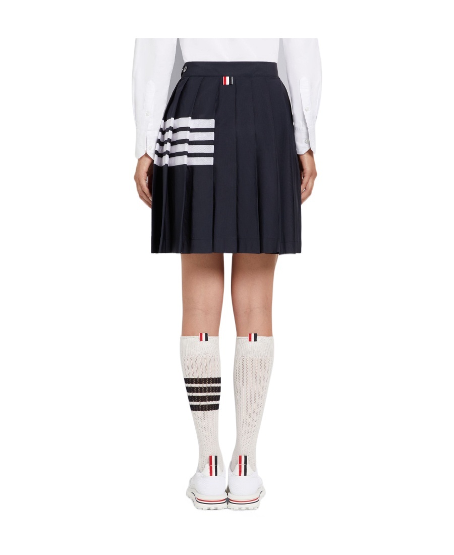 Thom Browne 4-bar Stripe Pleated Skirt In Black