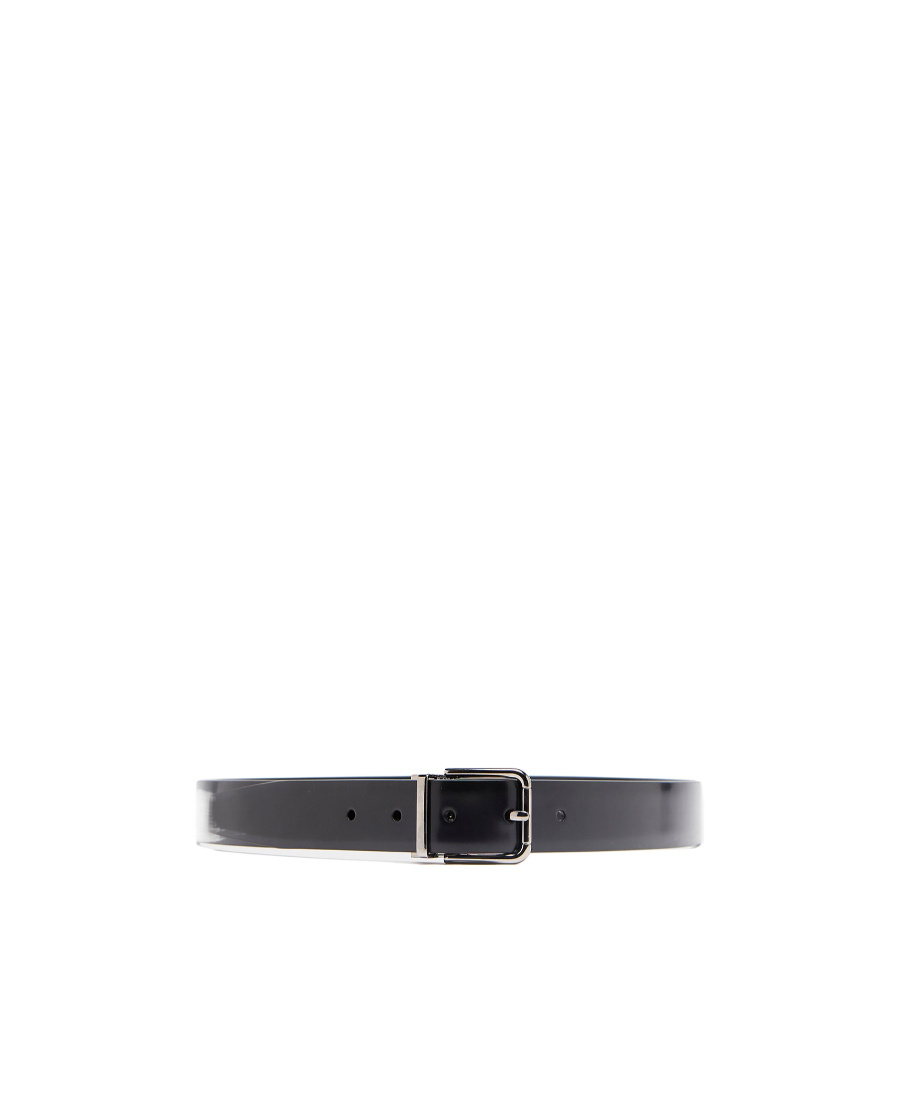 Dolce & Gabbana Calf-leather Belt In Black