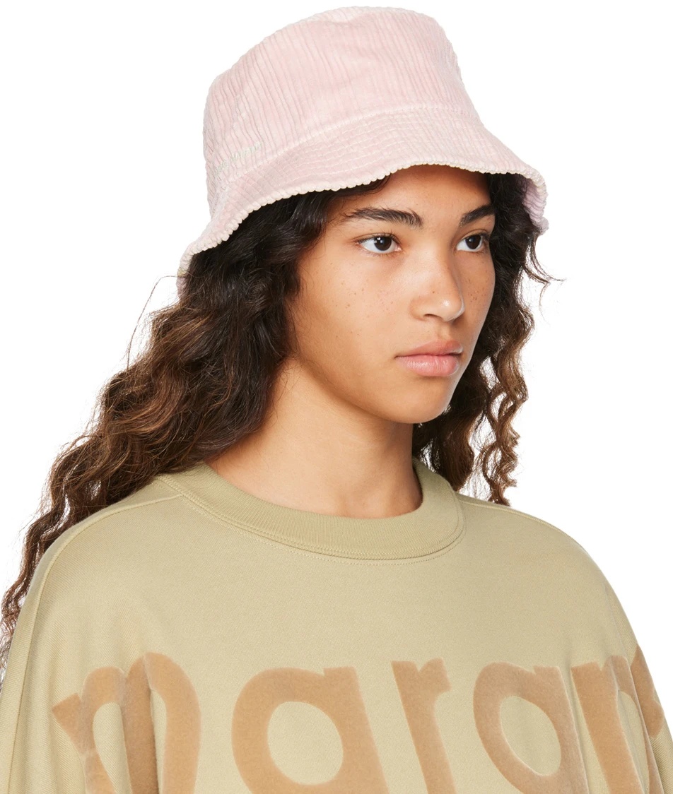 Isabel Marant Corduroy Bucket Hat In Pink