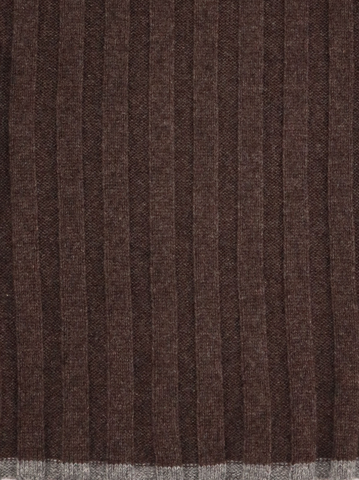 Brunello Cucinelli Ribbed Cashmere Scarf In Brown