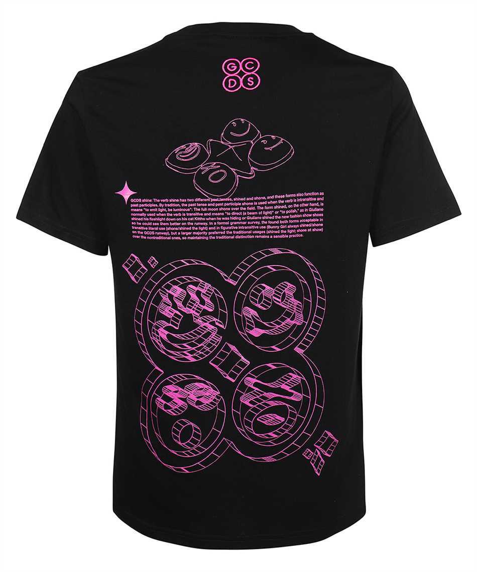 Gcds Graphic-print Cotton T-shirt In Black