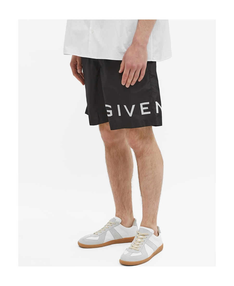 Givenchy Logo-embroidered Swim Shorts In Black