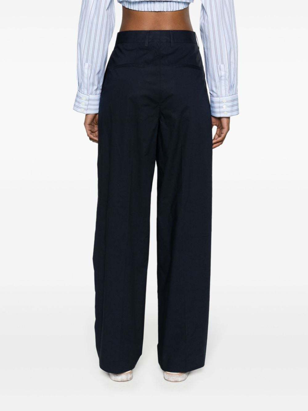 OFFICINE GENERALE BELT-LOOP CASUAL PANTS