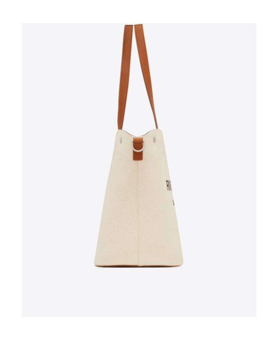 Saint Laurent Rive Gauche Tote Bag In Nude