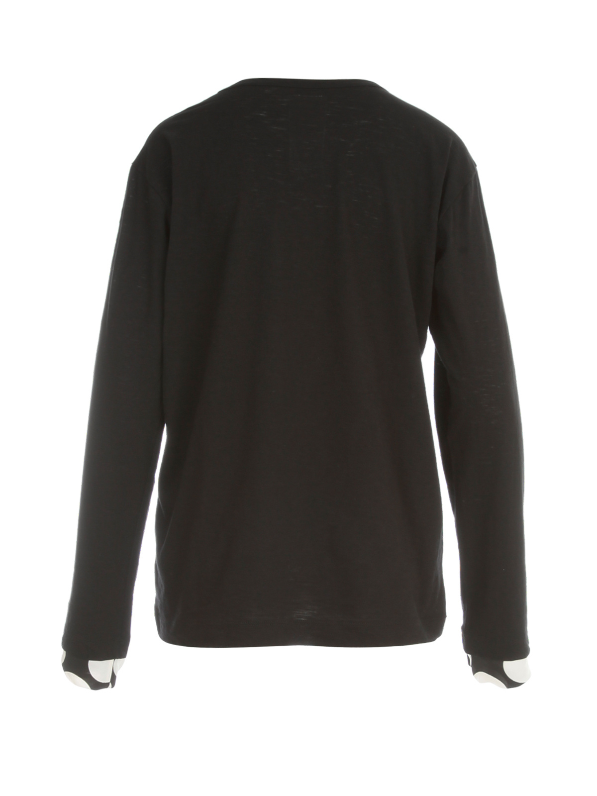 Y's Long-sleeved T-shirt With Round Neck In Black