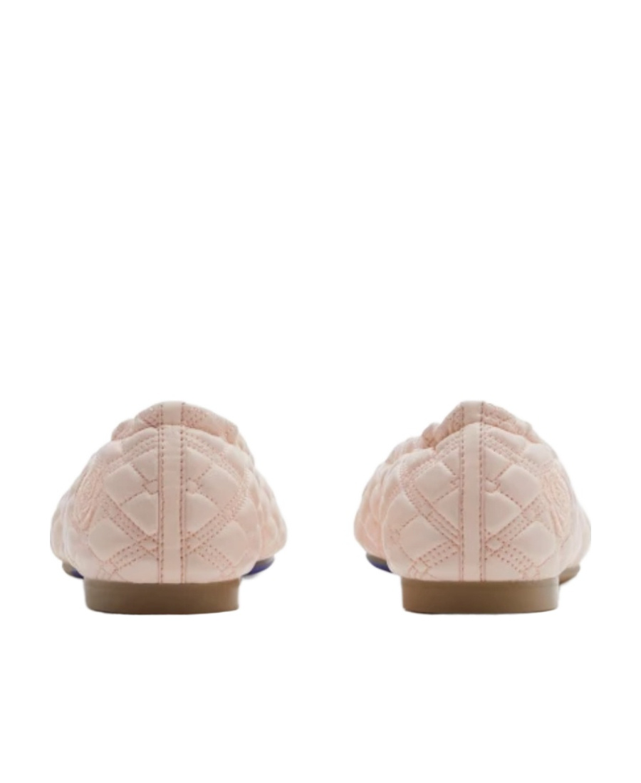 Burberry Sadler Leather Ballerina Flats Women In Pink