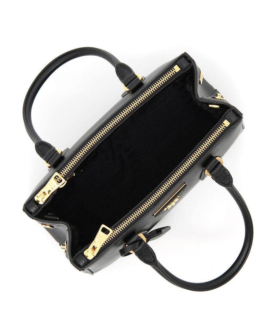Prada Womens Black Galleria Small Saffiano-leather Tote Bag In Black