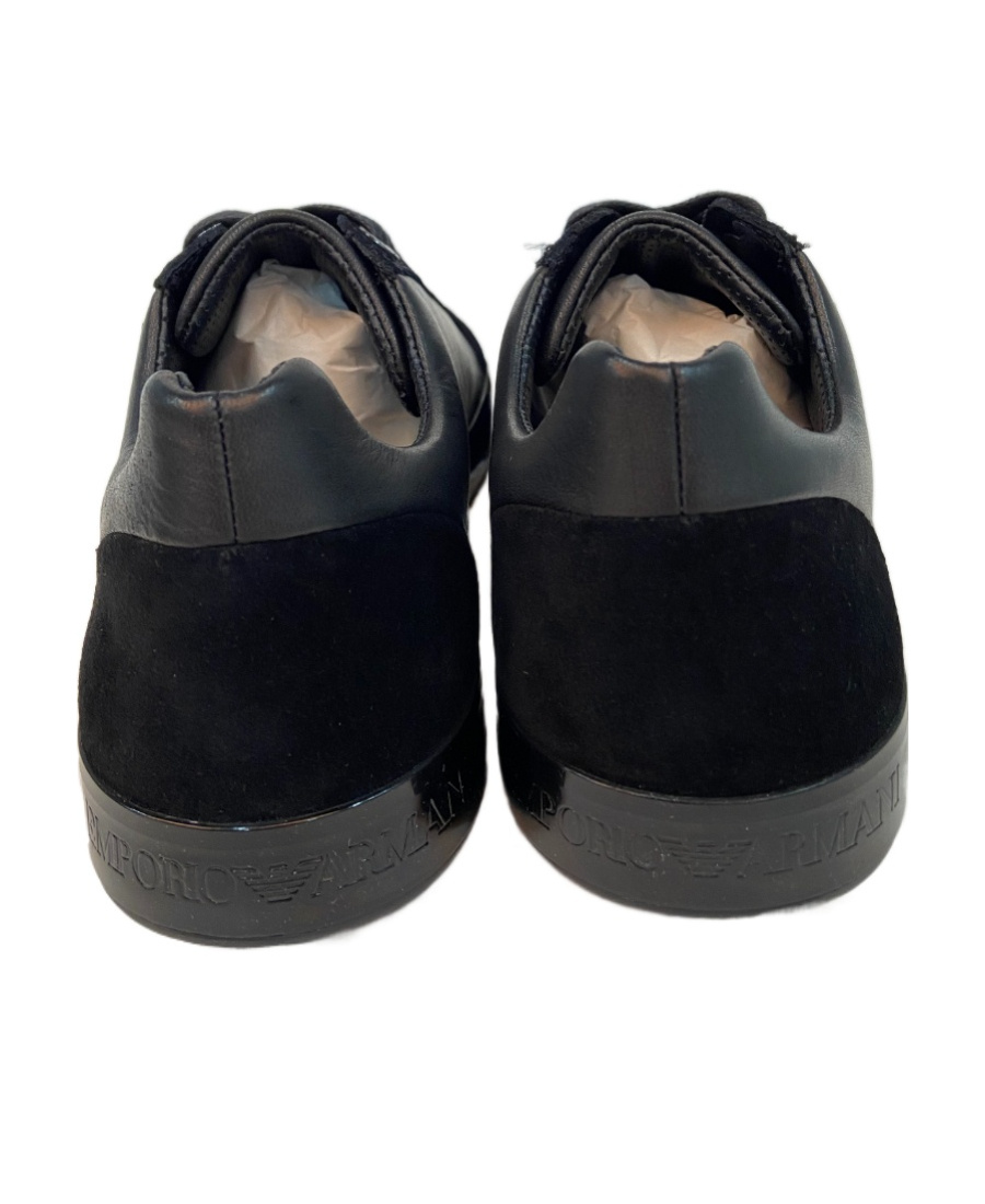 Emporio Armani Logo Casual Sports Shoes In Black